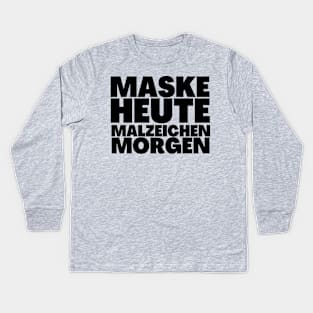 Revelation 13-17 Mask Today Mark Tomorrow German Kids Long Sleeve T-Shirt